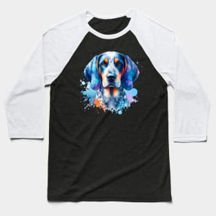 Watercolor Bluetick Coonhound Baseball T-Shirt